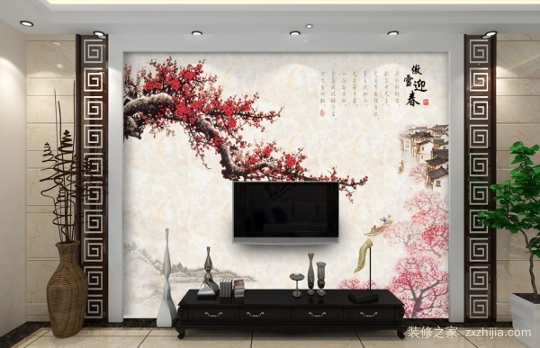 新中式背景墙
