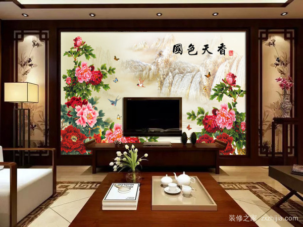 新中式背景墙