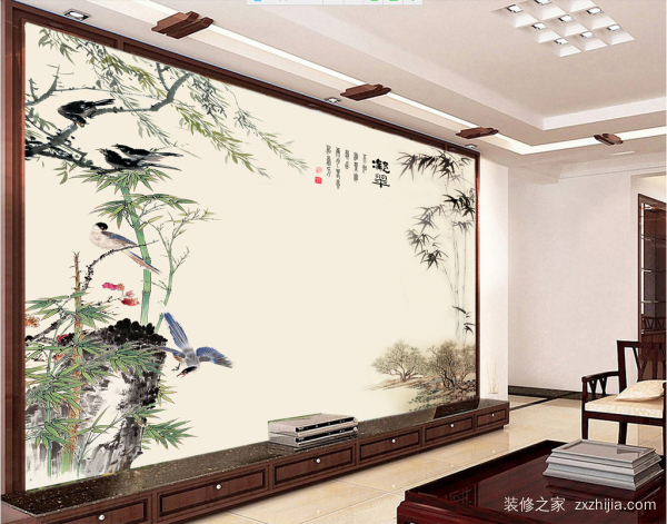 新中式背景墙