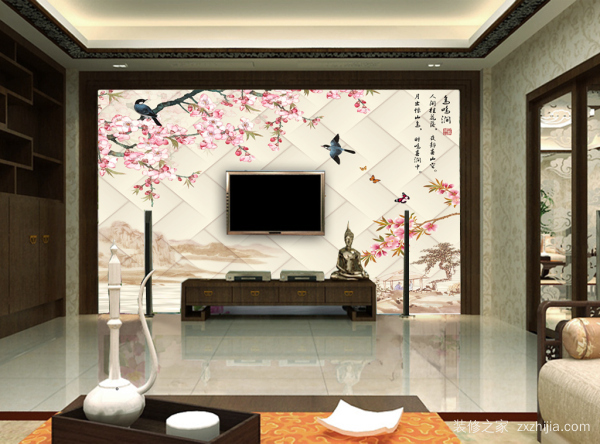 新中式背景墙