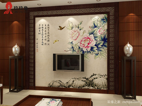新中式背景墙