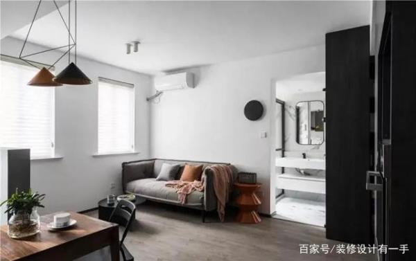 44㎡小户型，独立衣帽间，三分离浴室+小书房，打造实用高级感