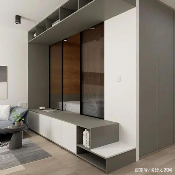 40㎡小户型设计，入门就是衣帽间，把地抬高造卧室，餐厅好高级