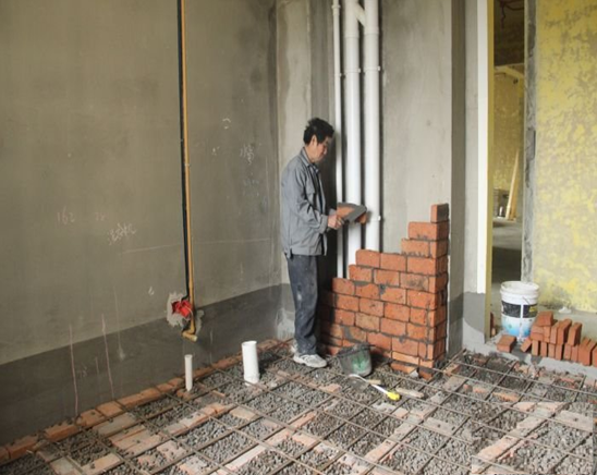 下沉式卫生间填充
