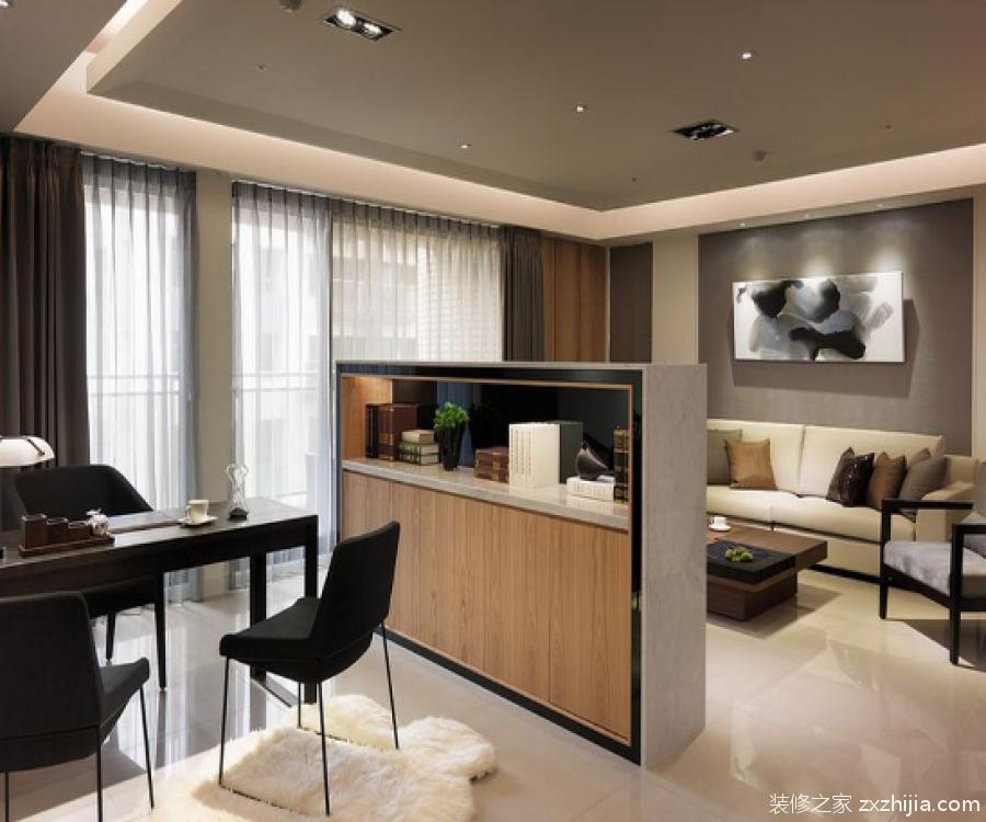 现代简约风格书房效果图