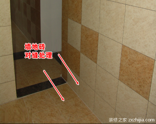 墙地砖对缝