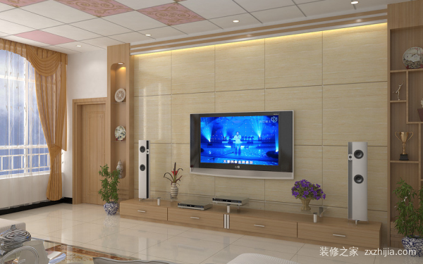 电视机背景墙效果图