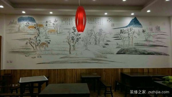 餐厅墙绘